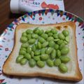 ponnko's cooksnap of when they made 練乳で♪ミルキーずんだ風トースト.