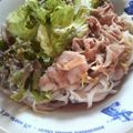 よん妻's cooksnap of when they made ◎甘味噌豚バラ炒めで♪サラダ風うどん.