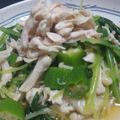 空飛人鳥's cooksnap of when they made エノキと水菜の梅酢あえ(o^-')b.