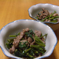 chiyotake's cooksnap of when they made 牛肉と空芯菜の柚子こしょう炒め♪.