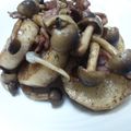 megumage's cooksnap of when they made 山芋としめじ、ベーコンのバルサミコ炒め.