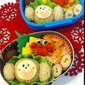 勇姫ママ's cooksnap of when they made キャラ弁☆簡単　おさるちゃん弁当♪.