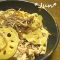 ＪＵＮちゃン's cooksnap of when they made 豚肉と･･･Wこん？炒め(*‾ｍ‾)ノ彡.