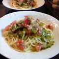 TATOCO's cooksnap of when they made ゴーヤとトマトの冷製パスタ.