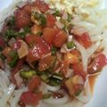 なおゆみい's cooksnap of when they made トマトとろけるサルサ風チリソースめ～ん.
