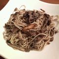 RMM☆'s cooksnap of when they made 栄養満点☆豚肉とエリンギのセサミパスタ.