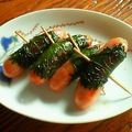 桃がいいなあ。's cooksnap of when they made ✿シソ巻ウインナーのバター醤油焼き✿.