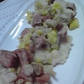 時花菜's cooksnap of when they made 蓮根と魚肉ソーセージのかき揚げ風.