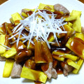 B子chan's cooksnap of when they made さつまいもと豚の黒酢あん.