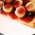 apple＊tree's cooksnap of when they made ピーナッツバターＸバナナＸジャムパン.