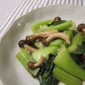 チョビ～☆'s cooksnap of when they made ＊チンゲン菜としめじのオイスター炒め＊.