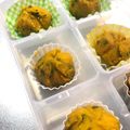 ｔｋ＆ｈｒ's cooksnap of when they made お弁当に✿かぼちゃの茶巾✿冷凍しちゃお！.