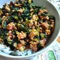 フシッチェ's cooksnap of when they made モロヘイヤ肉味噌.