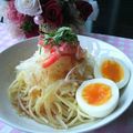 ＊eminco＊'s cooksnap of when they made あるもので♪新たまねぎとカニカマのサラダ.