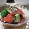 えみんちゅ＊'s cooksnap of when they made トマトときゅうりの香味ポン酢和え.