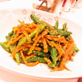 ange＊'s cooksnap of when they made にんじんといんげんのごまあえ.
