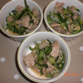 creamcrepe's cooksnap of when they made 豚しゃぶしゃぶ肉の梅酒煮と野菜の和えもの.