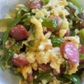 のじまさん's cooksnap of when they made インゲンとウインナーの卵炒め.