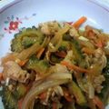 のじまさん's cooksnap of when they made ゴーヤと豚のピリ辛炒め　.