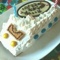 ☆海ママ☆'s cooksnap of when they made 鉄男！大喜び♪７００系新幹線ケーキ.