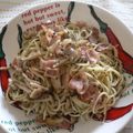 猫の家政婦's cooksnap of when they made バジルとベーコンのスパゲッティー.