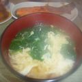 アトマナ's cooksnap of when they made ほうれん草とモロヘイヤの卵みそ汁☆.