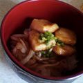 kisaragicats's cooksnap of when they made 簡単！安い！ヘルシー！お豆腐の生姜焼き丼.