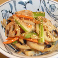 ゆずぽんの母's cooksnap of when they made セロリとれんこんのきんぴら.