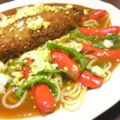 papikun's cooksnap of when they made はなびし草のお気に入りのあんかけパスタ.