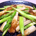 ぴーぽーバーバ's cooksnap of when they made ちくわとアスパラのオイスター炒め♪.