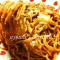 nyonta's cooksnap of when they made クリーミーな我が家のナポリタン.