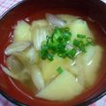 ☆momoco☆'s cooksnap of when they made みょうが♡♥じゃがいもの味噌汁.