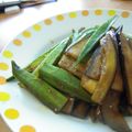 Ｋazu's cooksnap of when they made ミニオクラと茄子のオイスター炒め.