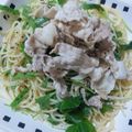翼大好き's cooksnap of when they made ポン酢でさっぱり！豚肉と水菜の冷製パスタ.