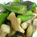 sabusaku's cooksnap of when they made 豚ばらとナスとオクラ煮もの.
