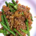 pulp1211's cooksnap of when they made いんげんとひき肉のピリ辛炒め.