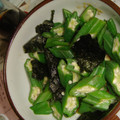 mokun's cooksnap of when they made 簡単!! オクラのりわさび.