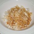 toshiebaba's cooksnap of when they made 天ぷらもどき♡さきいかのみぞれ和え.