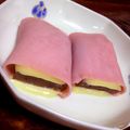 うっきー太郎's cooksnap of when they made 甘辛こんにゃくのチーズサンド♪ベーコン巻.