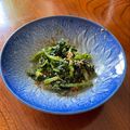 amjkao's cooksnap of when they made ラディッシュの葉の胡麻和え.