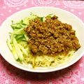 シャンプーハット's cooksnap of when they made 夏の定番!!我が家のジャージャー麺!!.