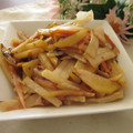 miyuki12's cooksnap of when they made 大根人参皮と芋のオイマヨ焼肉のタレ炒め.