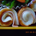tomoyuppi's cooksnap of when they made ◎ちくわとハム巻き巻き◎.