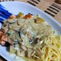 ひろりんぷー's cooksnap of when they made ポテトサーモンのクリームソースがけ.