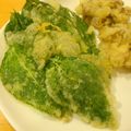音まま's cooksnap of when they made モロヘイヤの天ぷら.