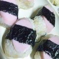 氷神流唯's cooksnap of when they made おさかなソーセージのおむすび♪*゜.