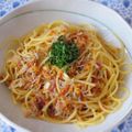 shimaru's cooksnap of when they made ワンボウルで♪さっぱり梅じゃこ和パスタ.