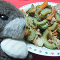 korakko's cooksnap of when they made ゴーヤと豚肉の甘辛炒め.