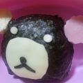 真生mama's cooksnap of when they made キャラ弁　まっくろ☆リラックマ？.