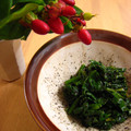 かのんママ（'-'*）'s cooksnap of when they made 簡単ほうれん草のごま和え.